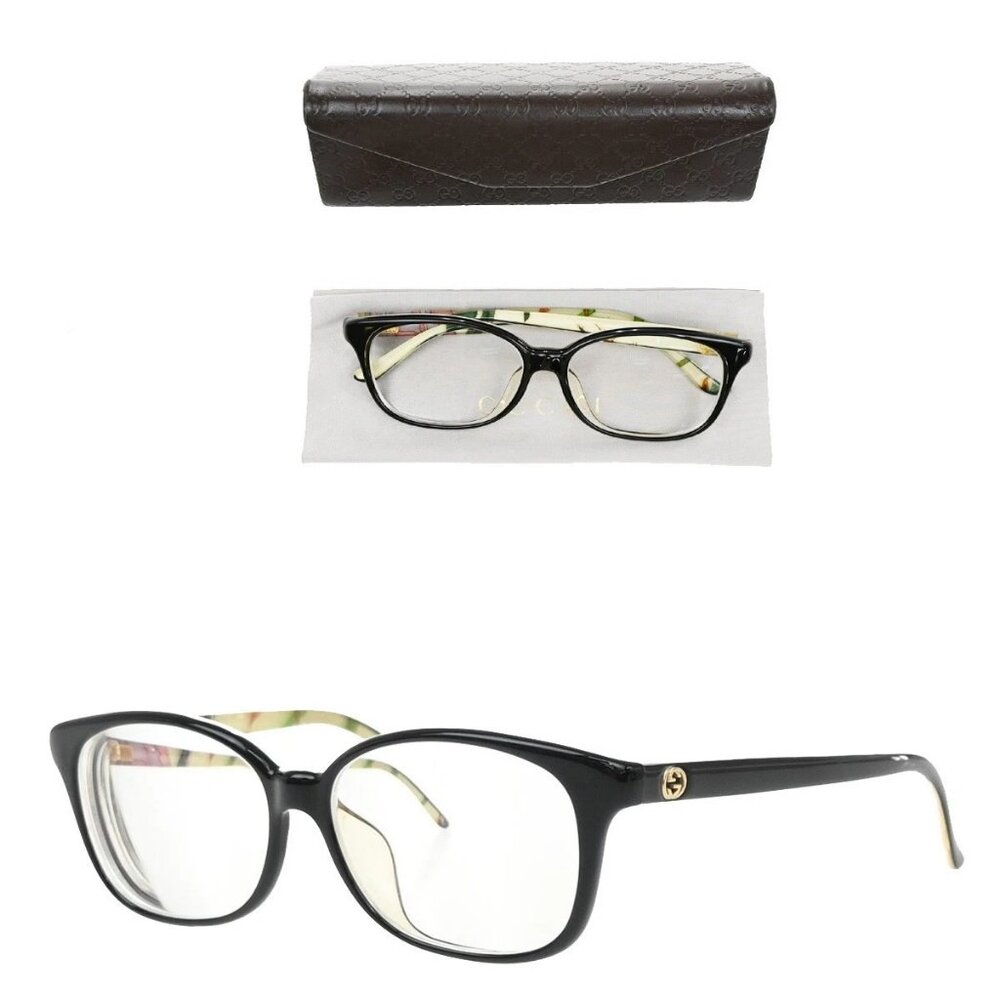 GUCCI GG Logo Reading Glasses Eye Wear Plastic SGZ06BMXJF Black 01KP129